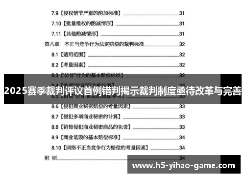 2025赛季裁判评议首例错判揭示裁判制度亟待改革与完善