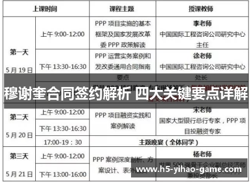穆谢奎合同签约解析 四大关键要点详解
